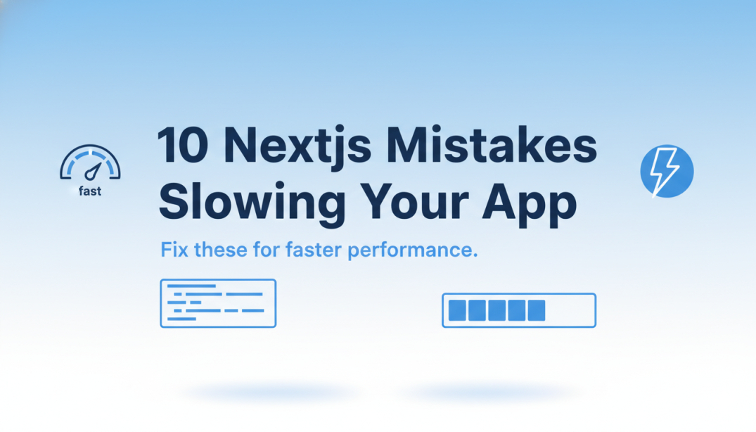 10 Nextjs mistakes slowing your app and how to fix them fast