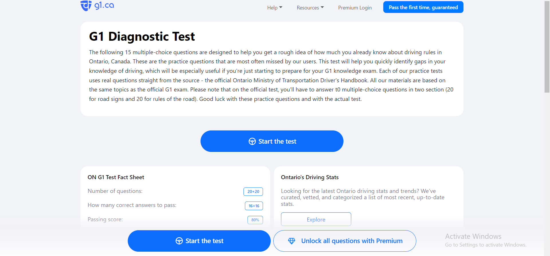 G1 Driving test app